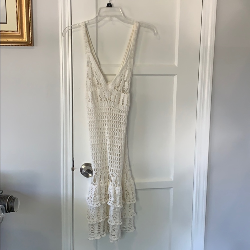 Nanette Lepore crossback crochet swim cover up
